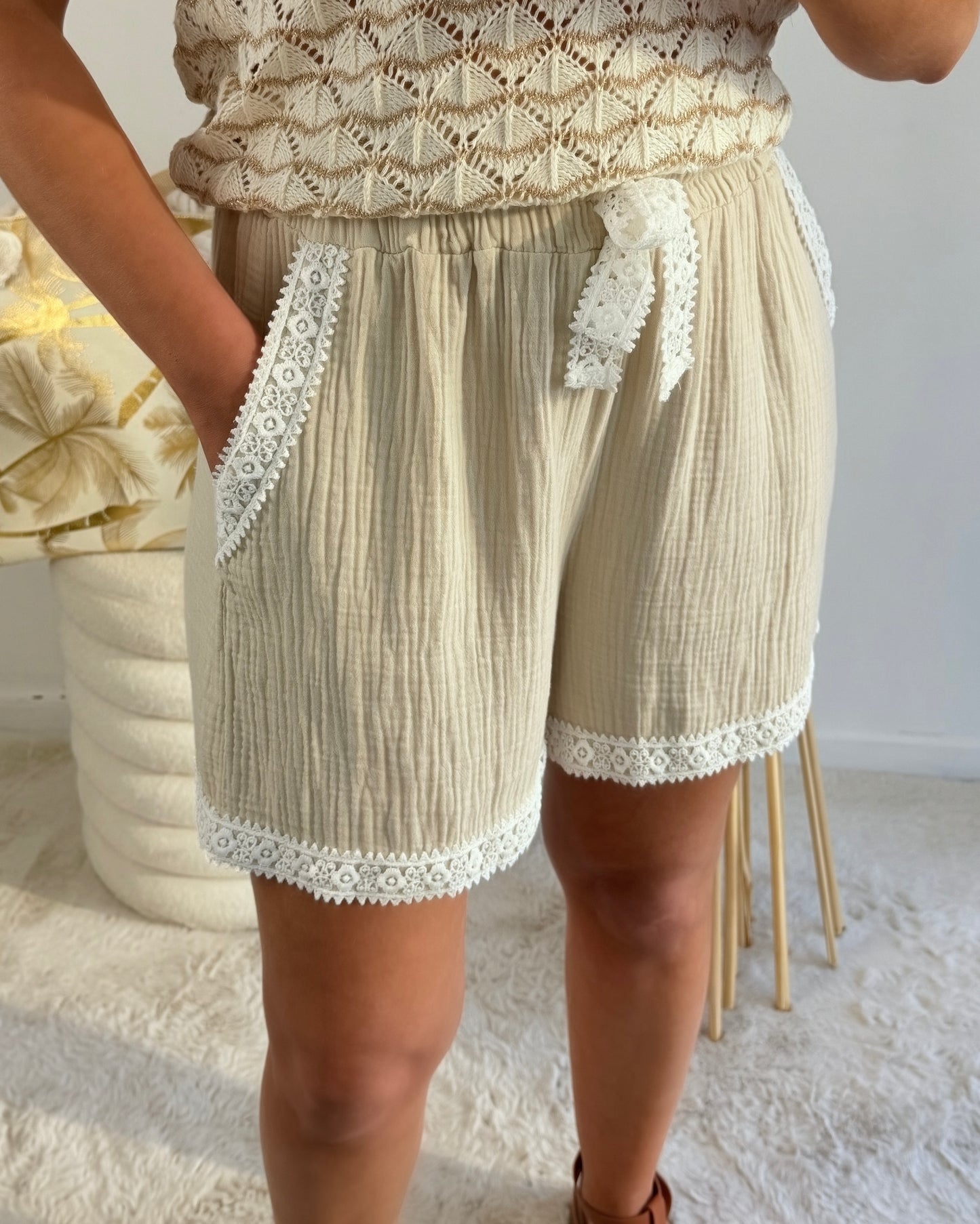 Short gaze de coton Dany