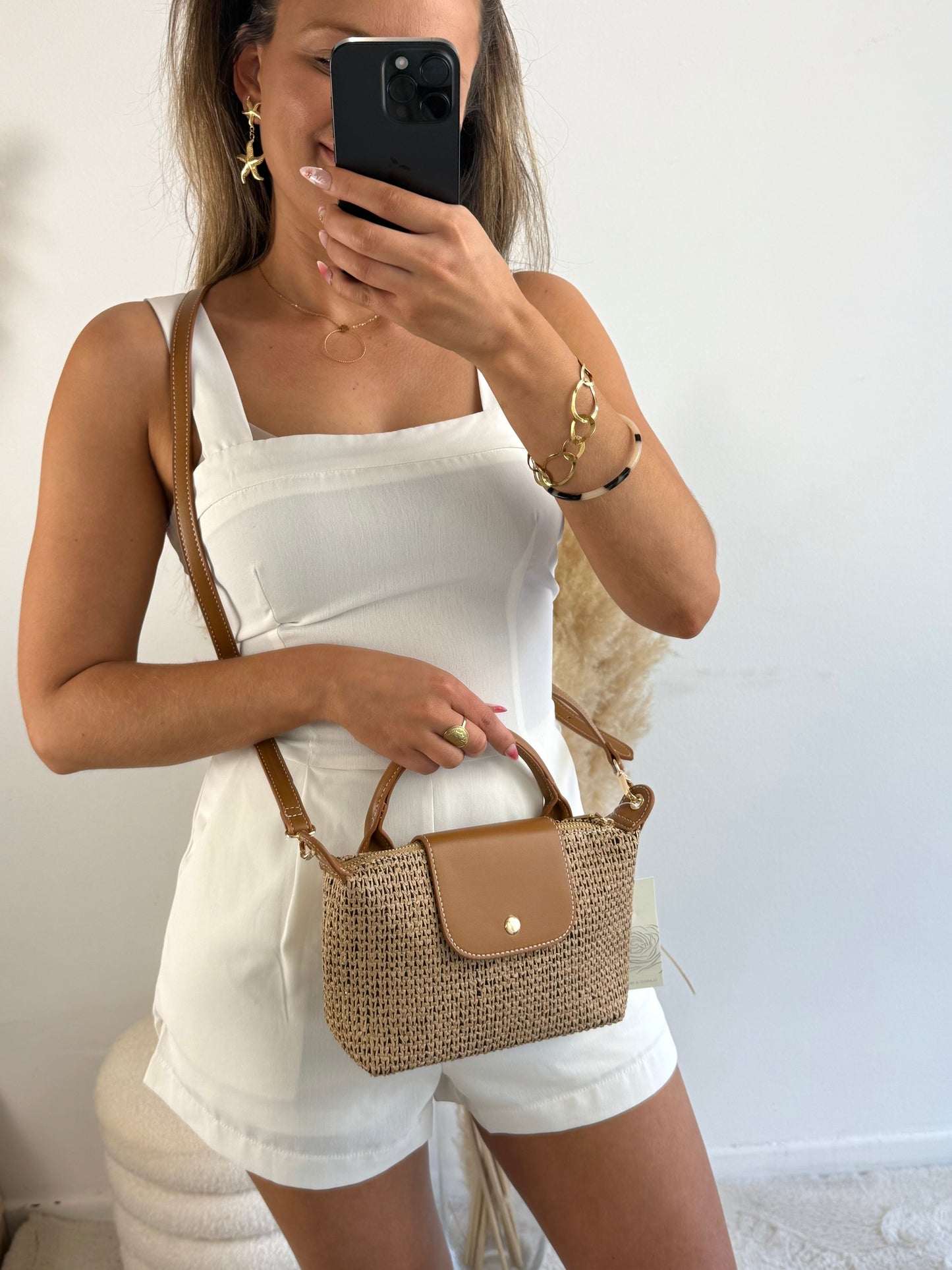 Sac Valentina camel/noir