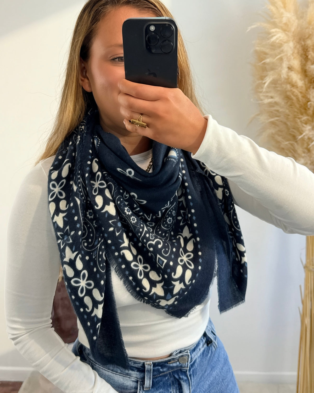Écharpe Sienna - bleu marine