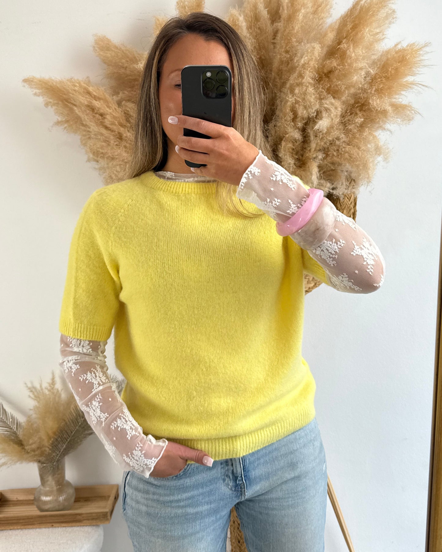 Pull Gaby en Alpaga jaune