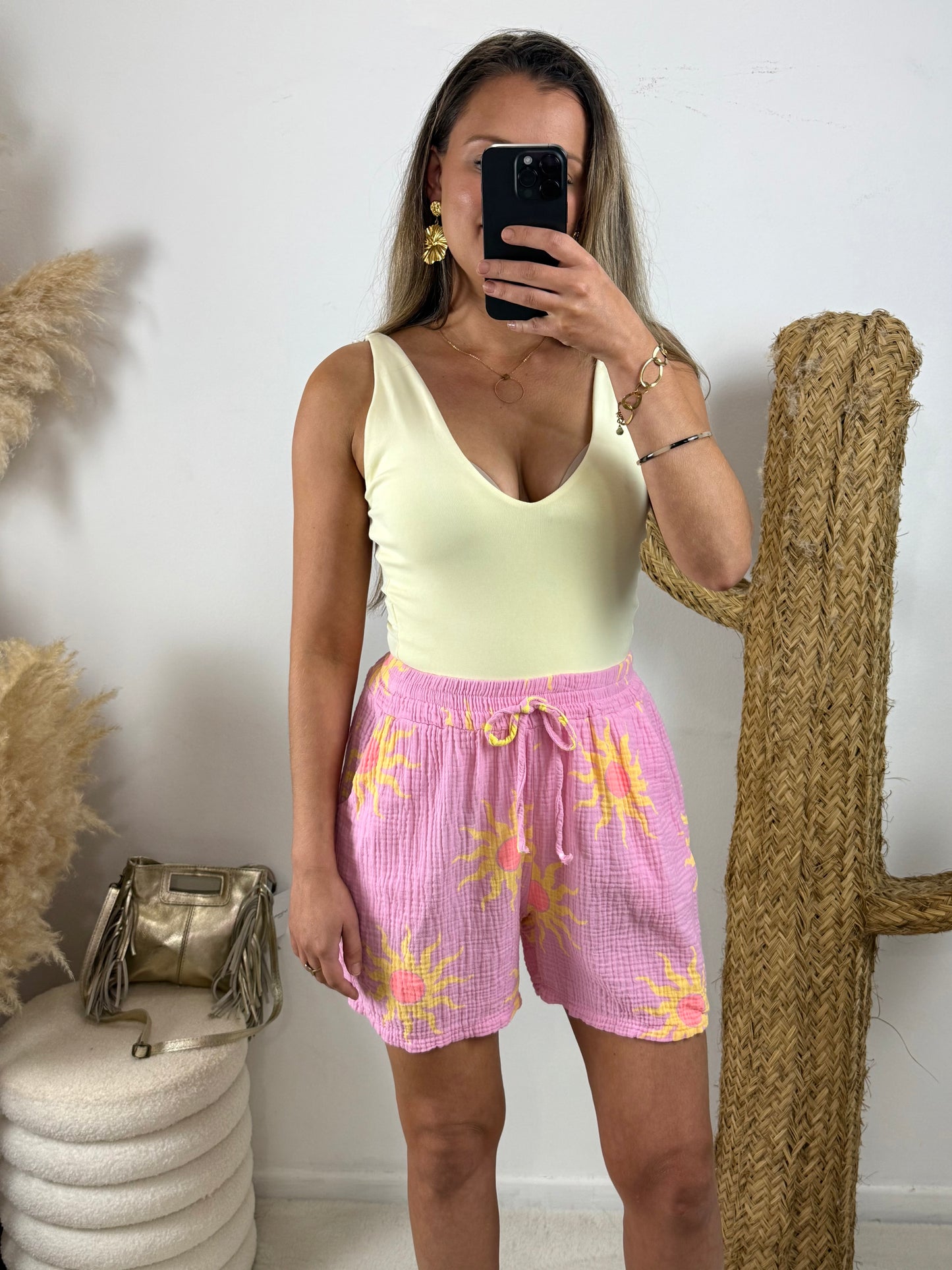Short Sol rose/jaune