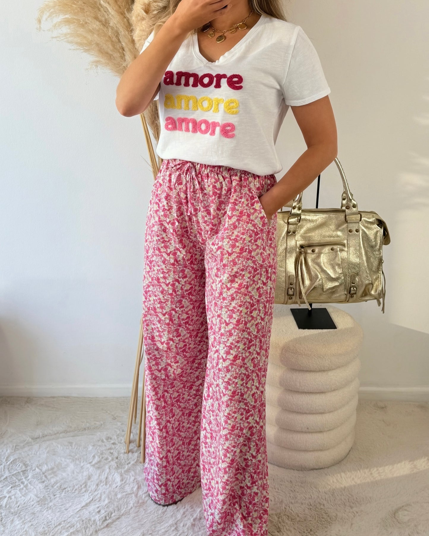 Pantalon Emilio rose