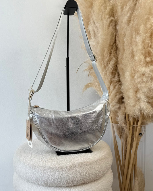 Sac à main argenté
