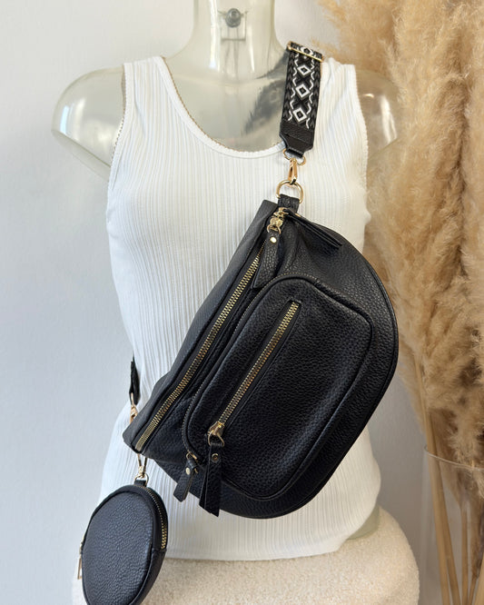 Sac banane camel effet grainé – Chic & pratique