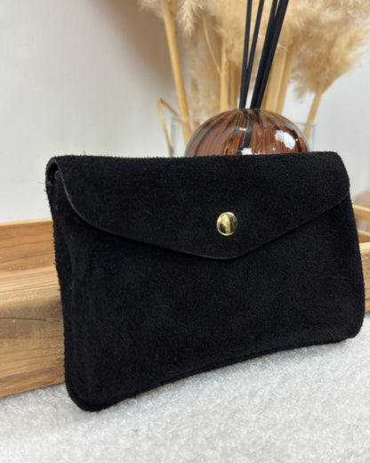 Porte monnaie daim noir