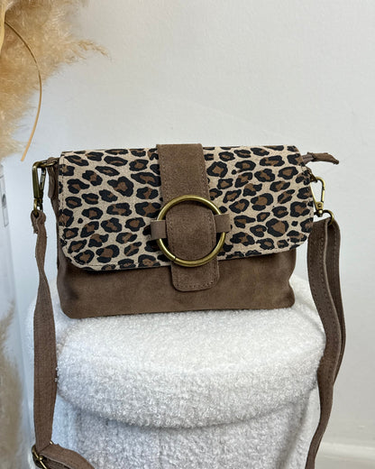 Sac en Daim léo/taupe
