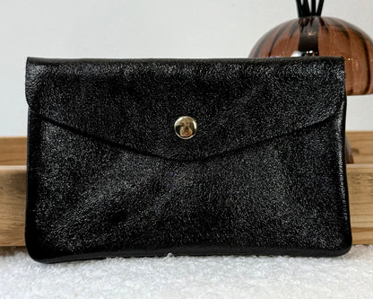 Porte monnaie cuir noir