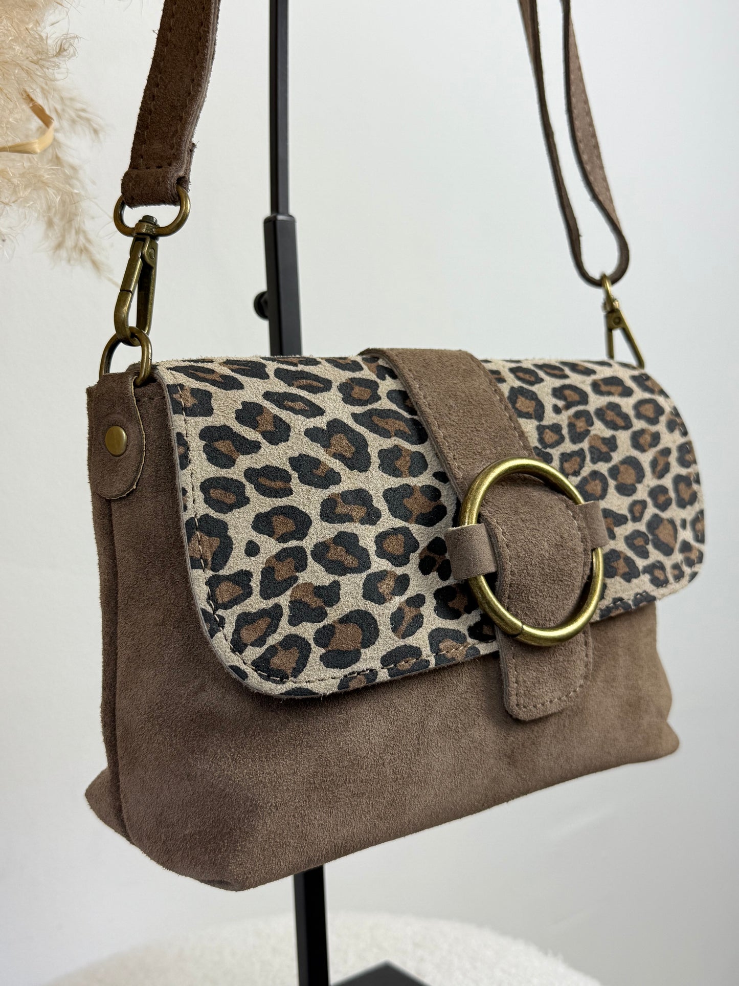 Sac en Daim léo/taupe