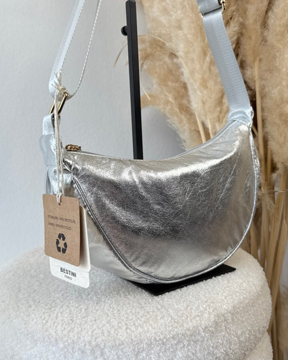 Sac à main argenté