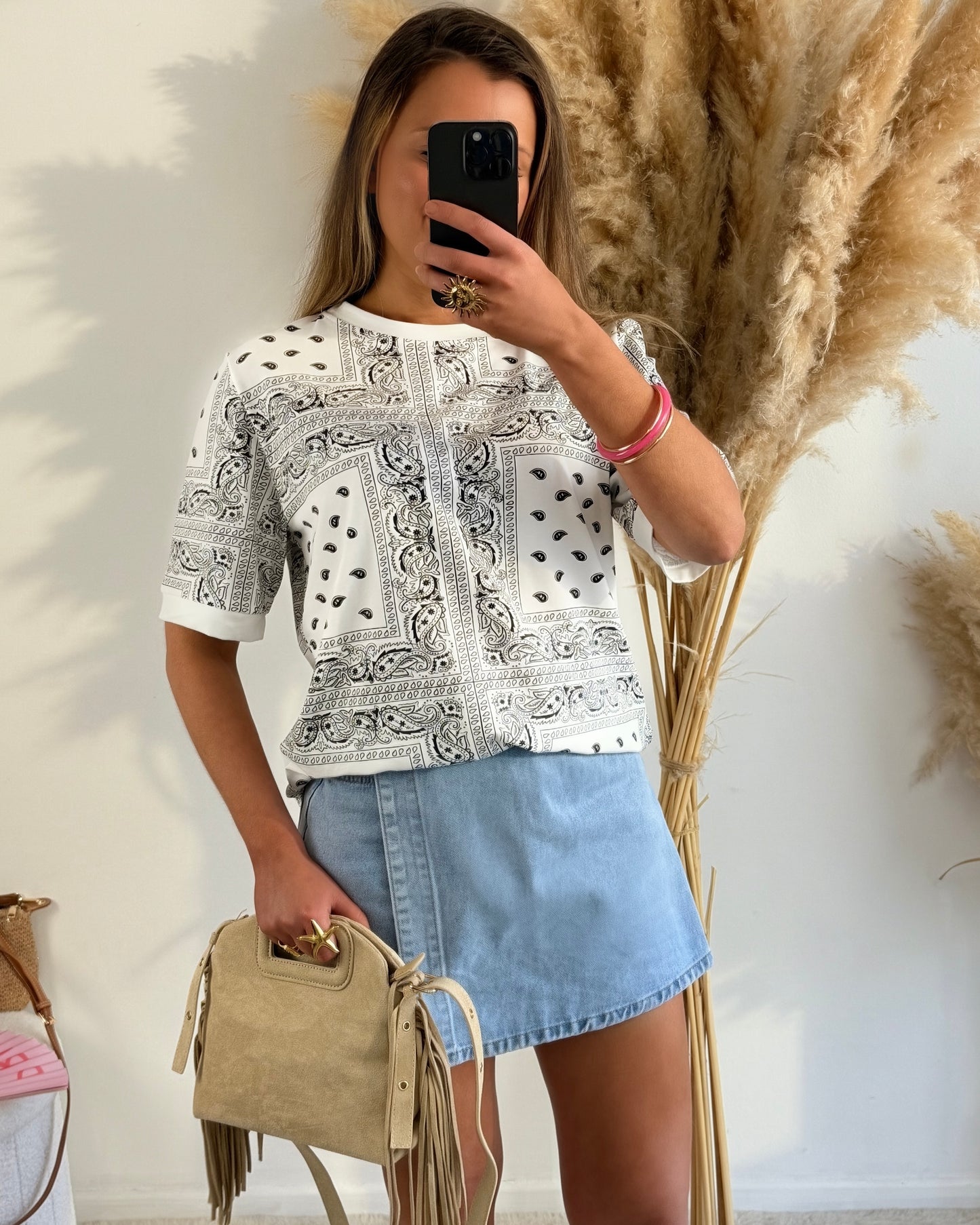 T-shirt bandana blanc