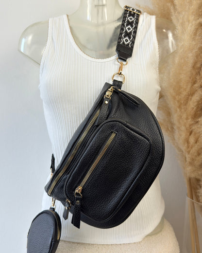 Sac banane camel effet grainé – Chic & pratique