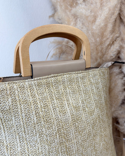 Sac paille main/bandoulière