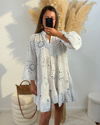 Robe bandana blanche