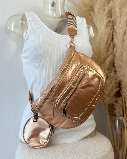 Banane matelassé rose gold