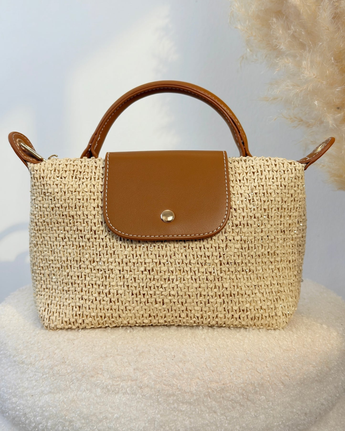 Sac Valentina beige/or