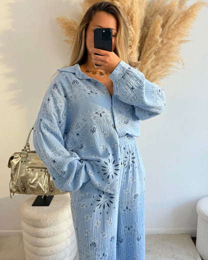 Ensemble bandana bleu
