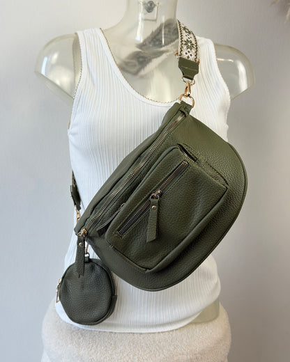 Sac banane camel effet grainé – Chic & pratique