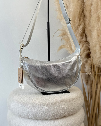 Sac à main argenté