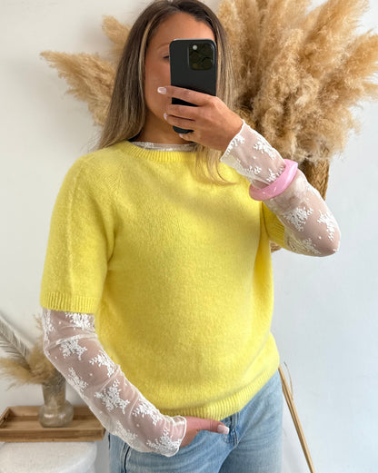 Pull Gaby en Alpaga jaune