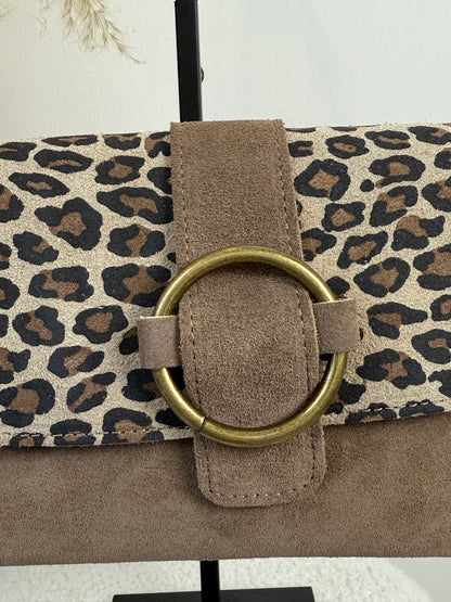 Sac en Daim léo/taupe
