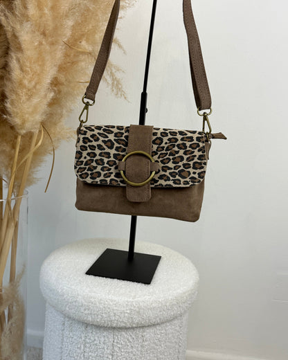 Sac en Daim léo/taupe