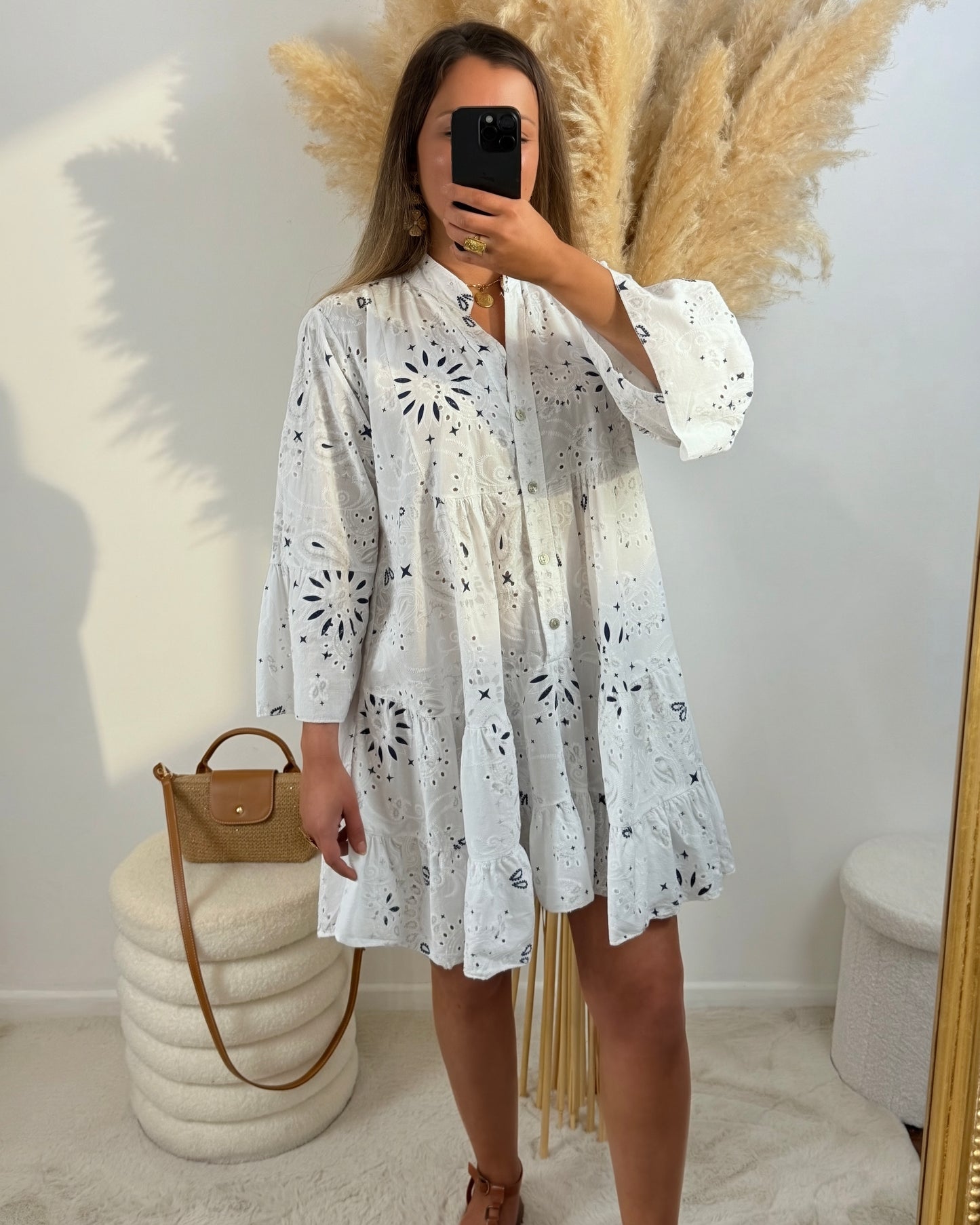 Robe bandana blanche