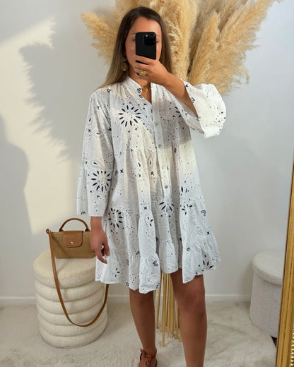 Robe bandana blanche