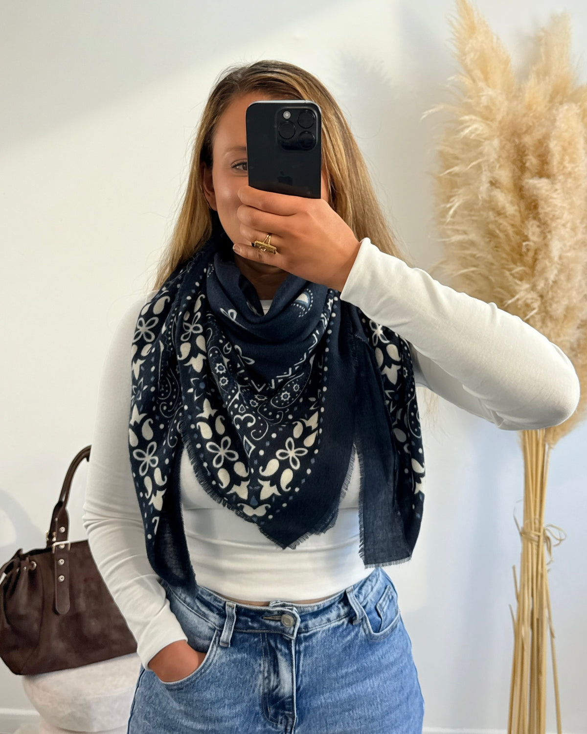 Écharpe Sienna - bleu marine