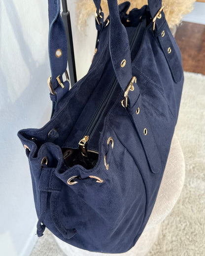 Sac Victoria XL suédine marine