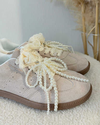 Baskets Perles beige