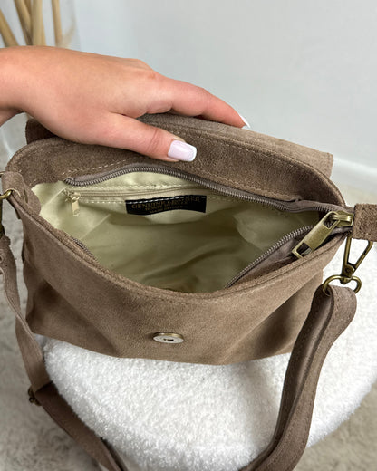 Sac en Daim léo/taupe