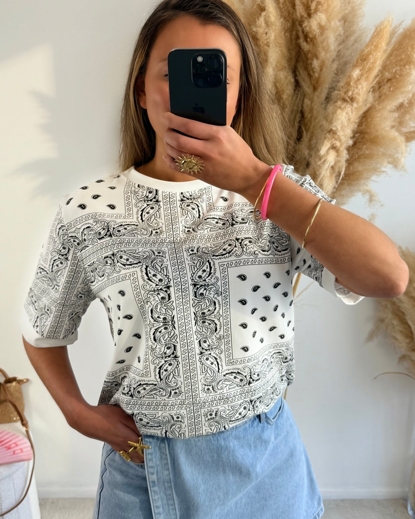 T-shirt bandana blanc