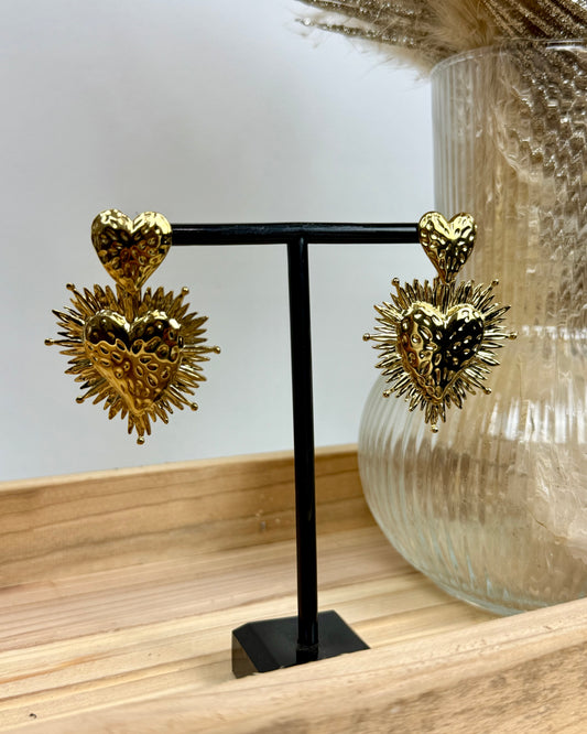 Boucles d’oreilles cœur sacré