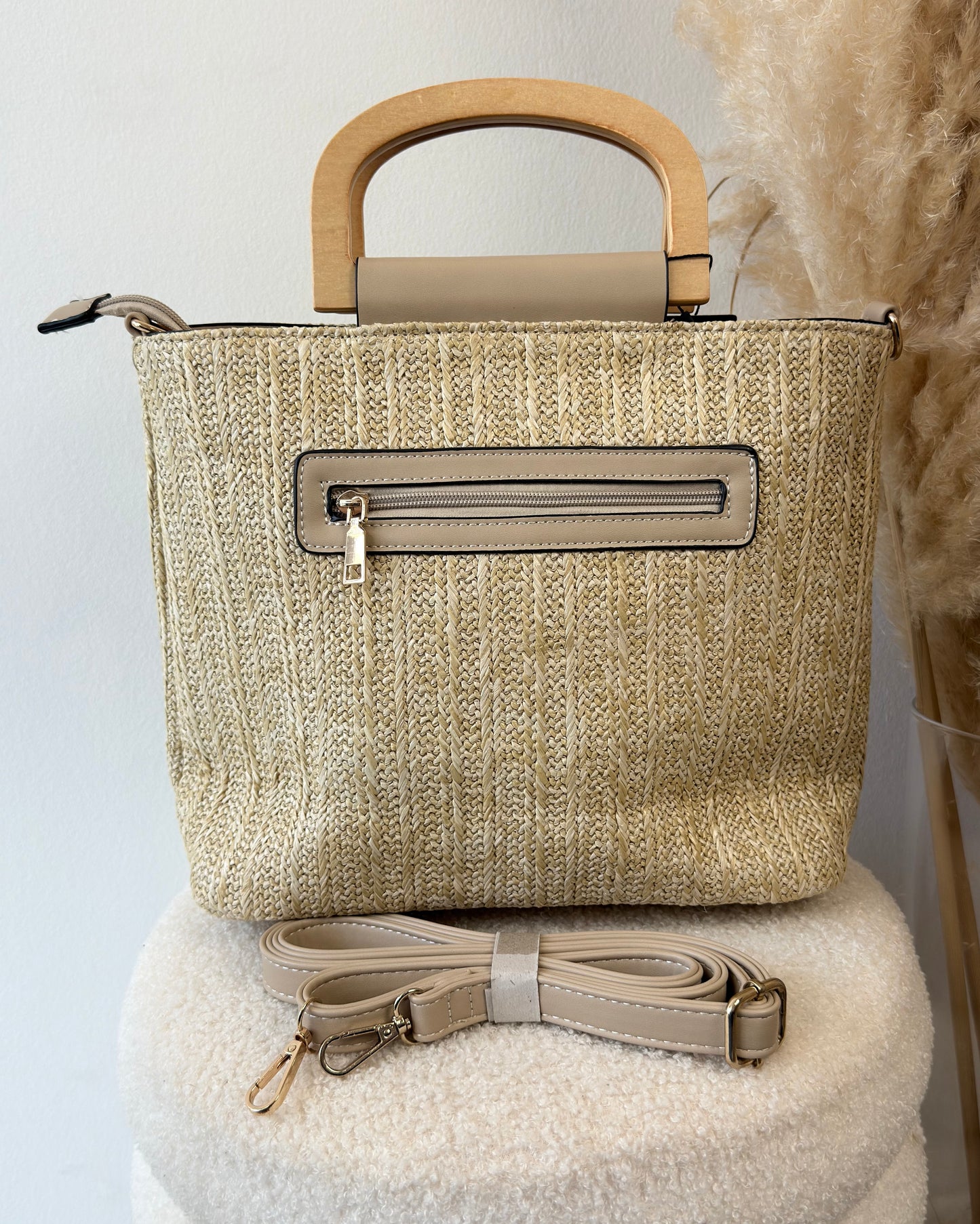 Sac paille main/bandoulière