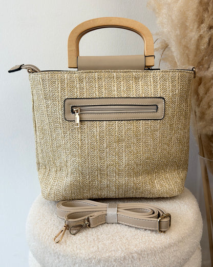 Sac paille main/bandoulière