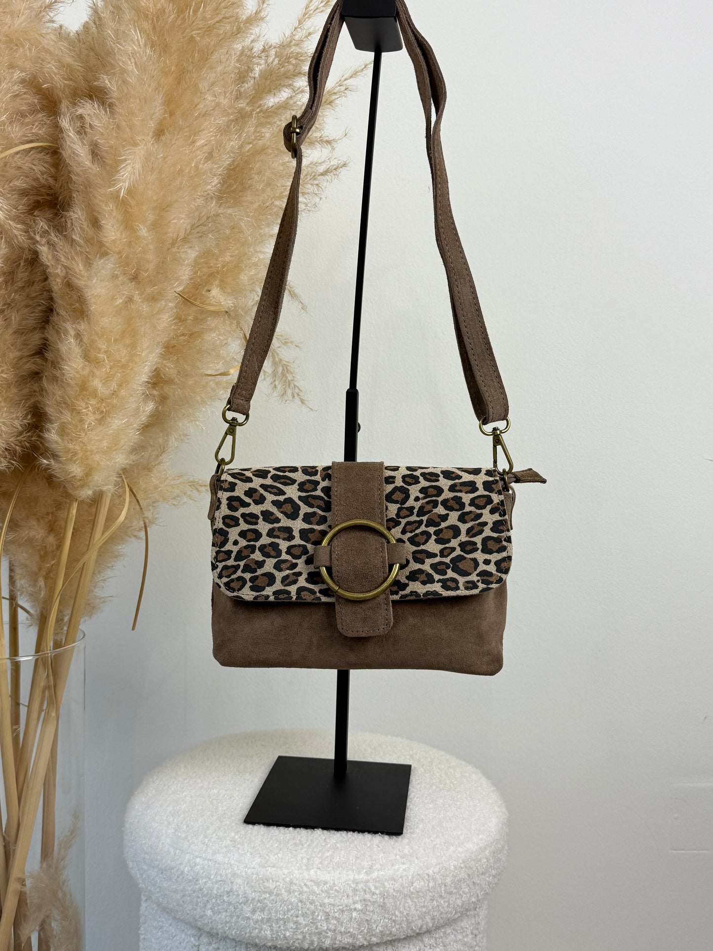 Sac en Daim léo/taupe