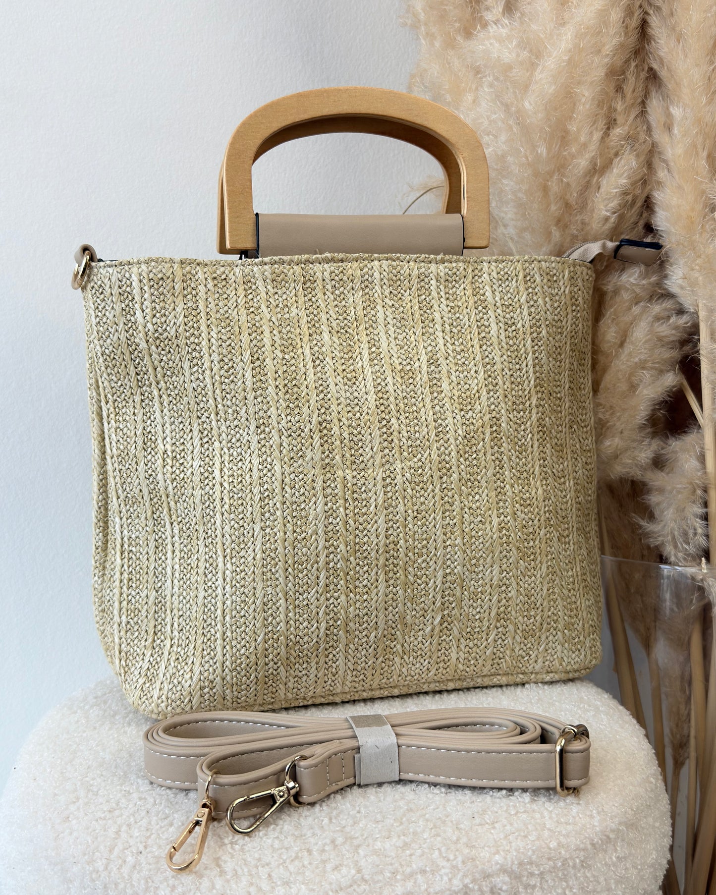 Sac paille main/bandoulière