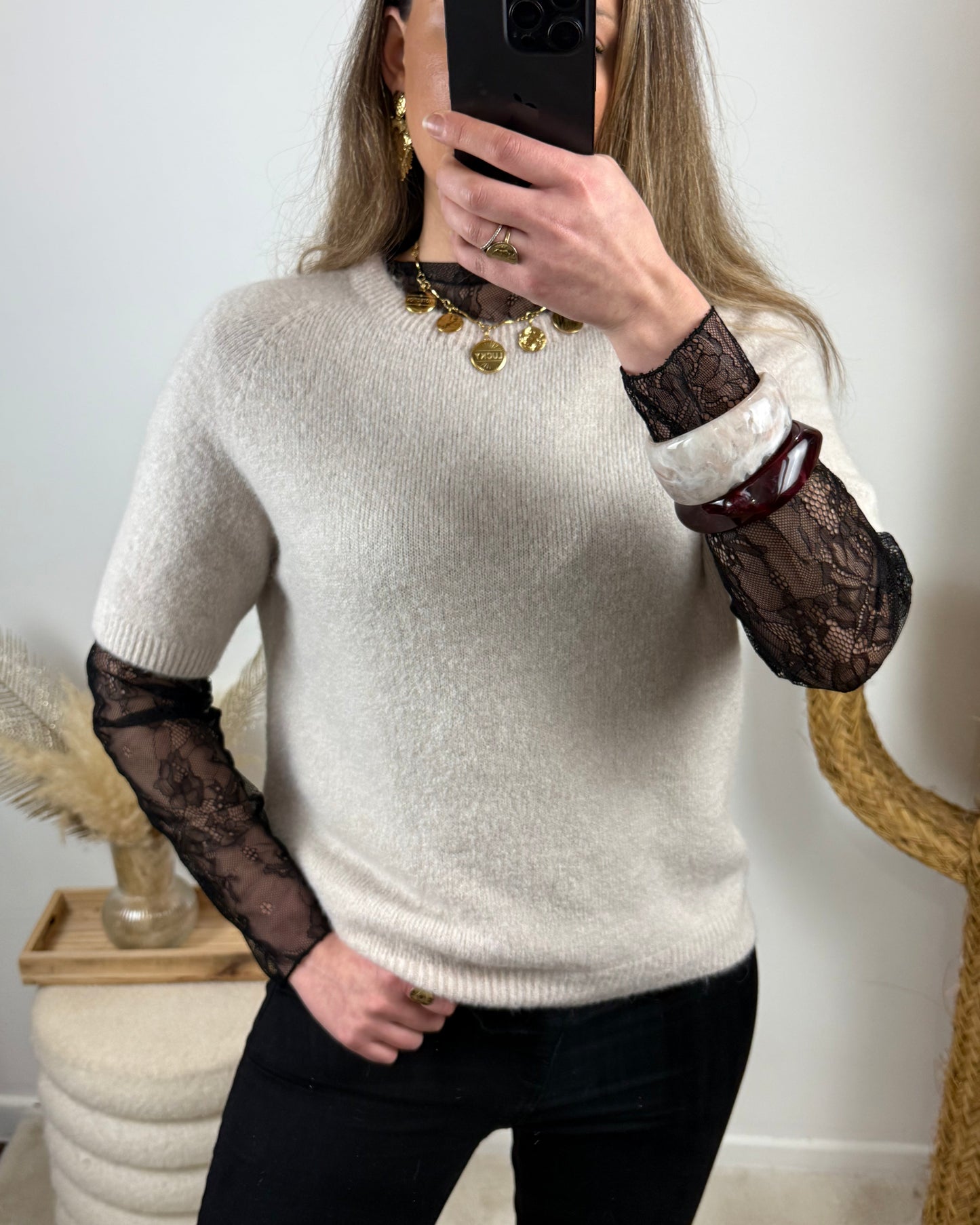 Pull Gaby en Alpaga beige