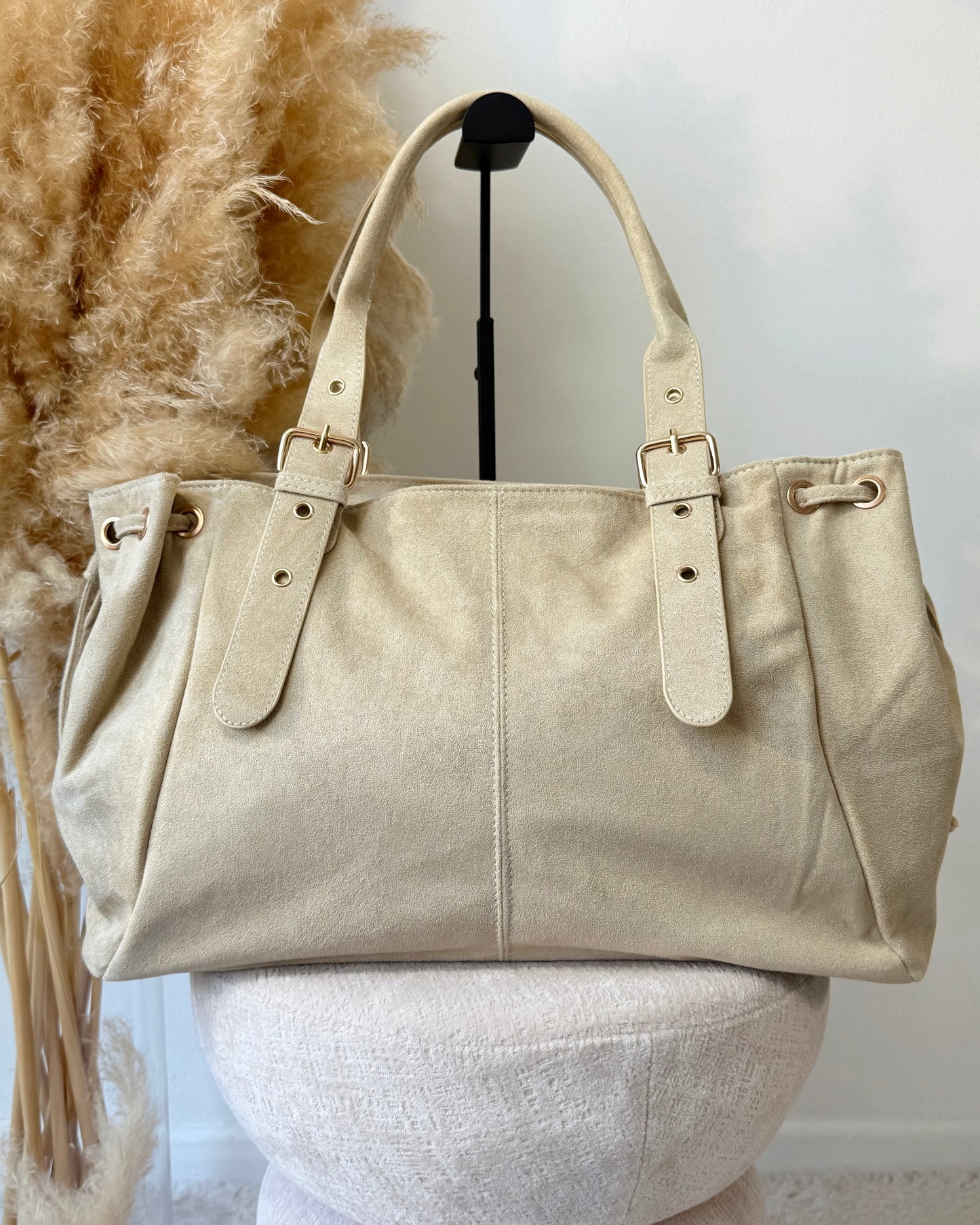 Sac Victoria XL suédine écru