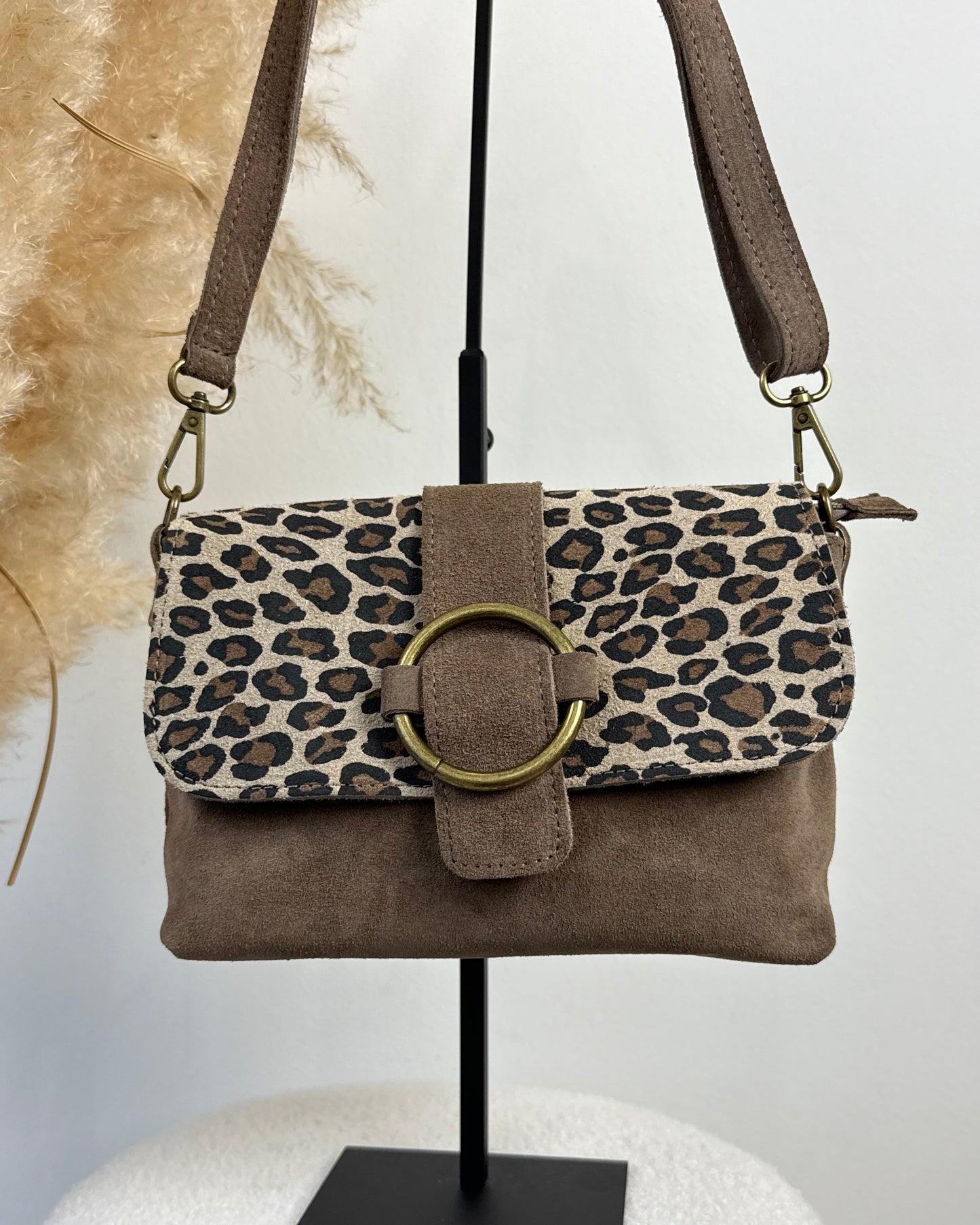 Sac en Daim léo/taupe
