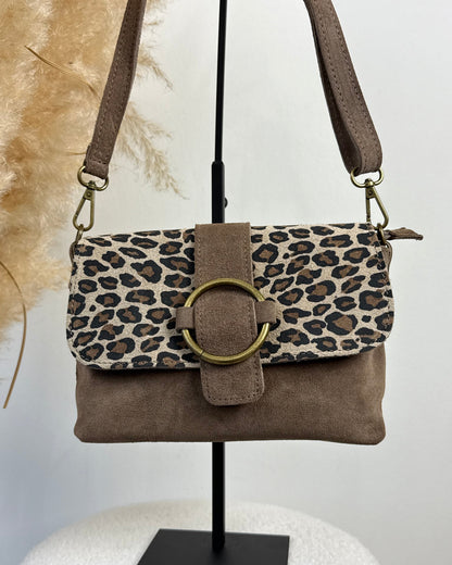 Sac en Daim léo/taupe