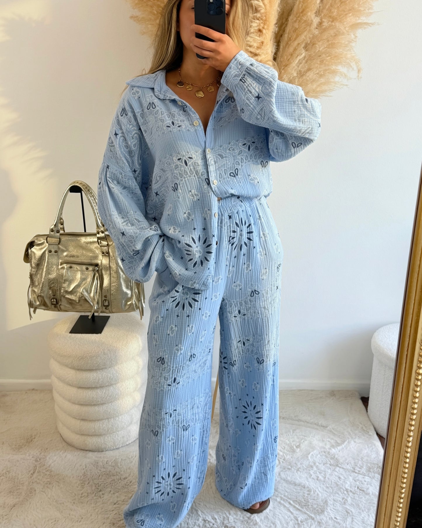 Ensemble bandana bleu