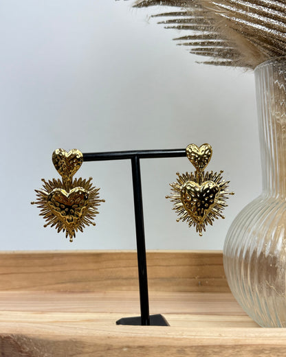 Boucles d’oreilles cœur sacré
