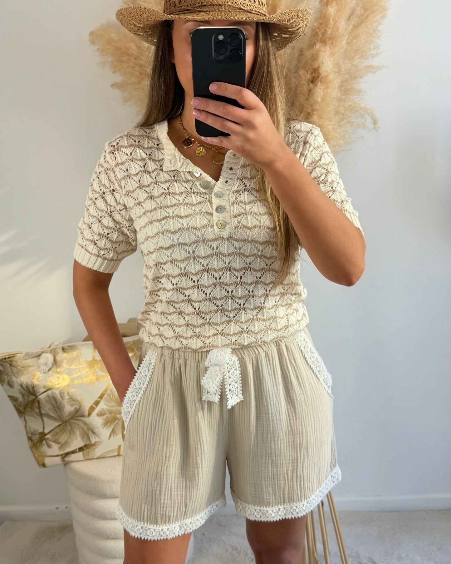 Short gaze de coton Dany