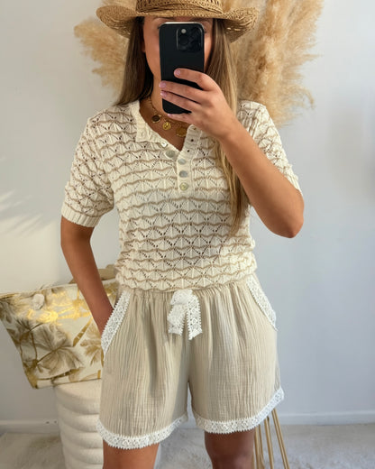 Short gaze de coton Dany