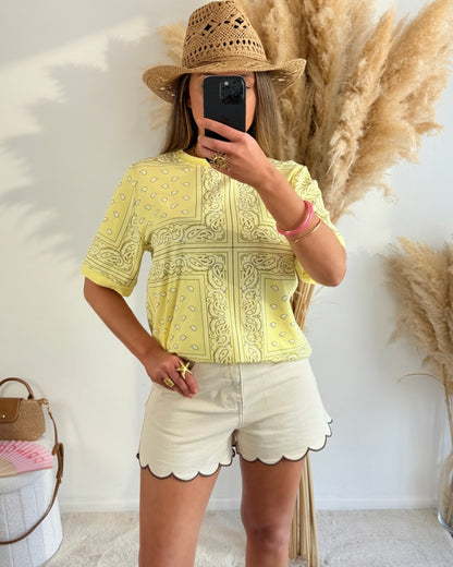 T-shirt bandana jaune