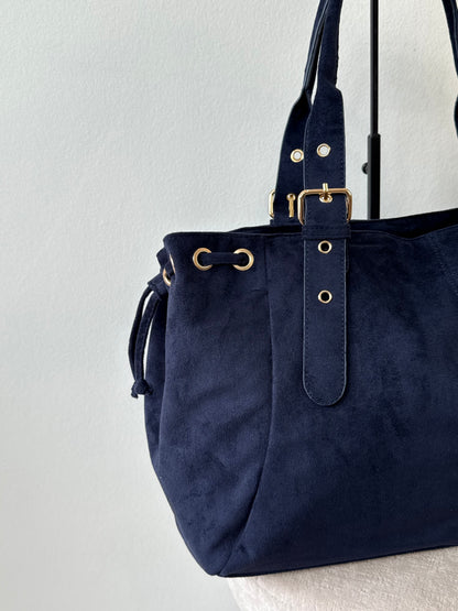 Sac Victoria XL suédine marine