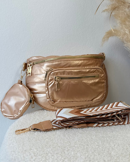 Banane matelassé rose gold