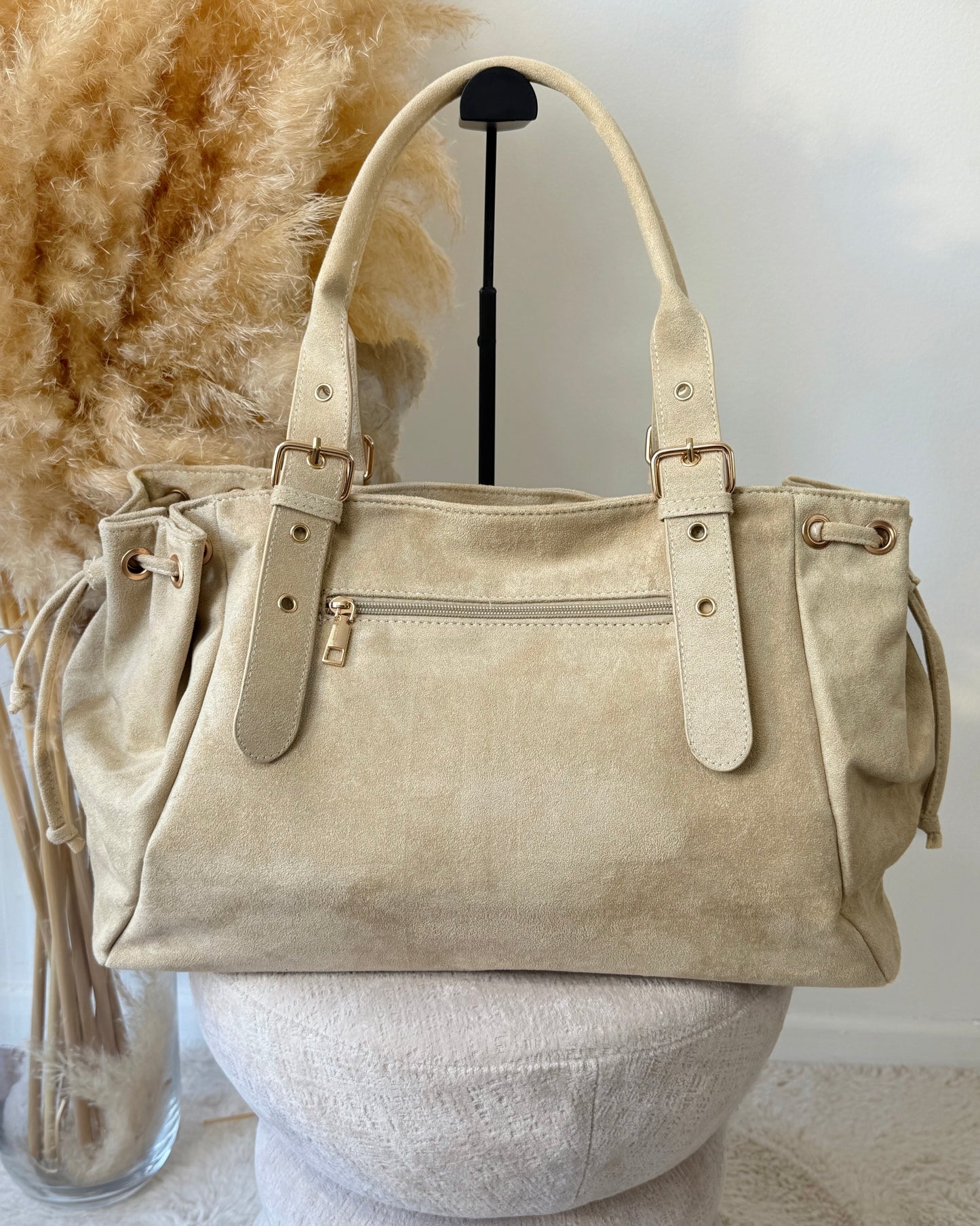 Sac Victoria XL suédine écru