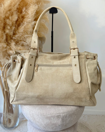 Sac Victoria XL suédine écru